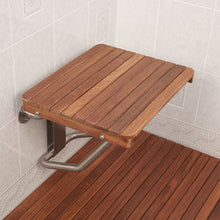 Load image into Gallery viewer, 32" Wide Teak ADA Wall Mount Shower Seat