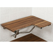 Load image into Gallery viewer, 30" Wide Teak ADA Left-Hand L-Shaped Shower Seat
