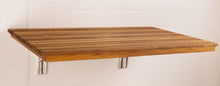 Load image into Gallery viewer, 36"W x 16.5"D Heavy Duty Wall Mount Fold Down Teak Shower Seat
