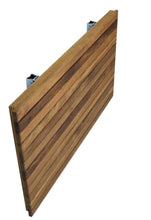 Load image into Gallery viewer, 22"W x 16.5"D Heavy-Duty Wall Mount Fold Down Teak Shower Seat
