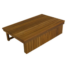Load image into Gallery viewer, 28" x 16" x 7"H Teak Elevated Shower Mat or Step
